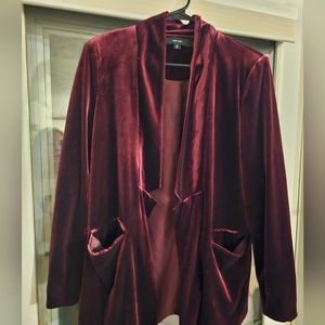 Vera Moda wine color velvet blazer